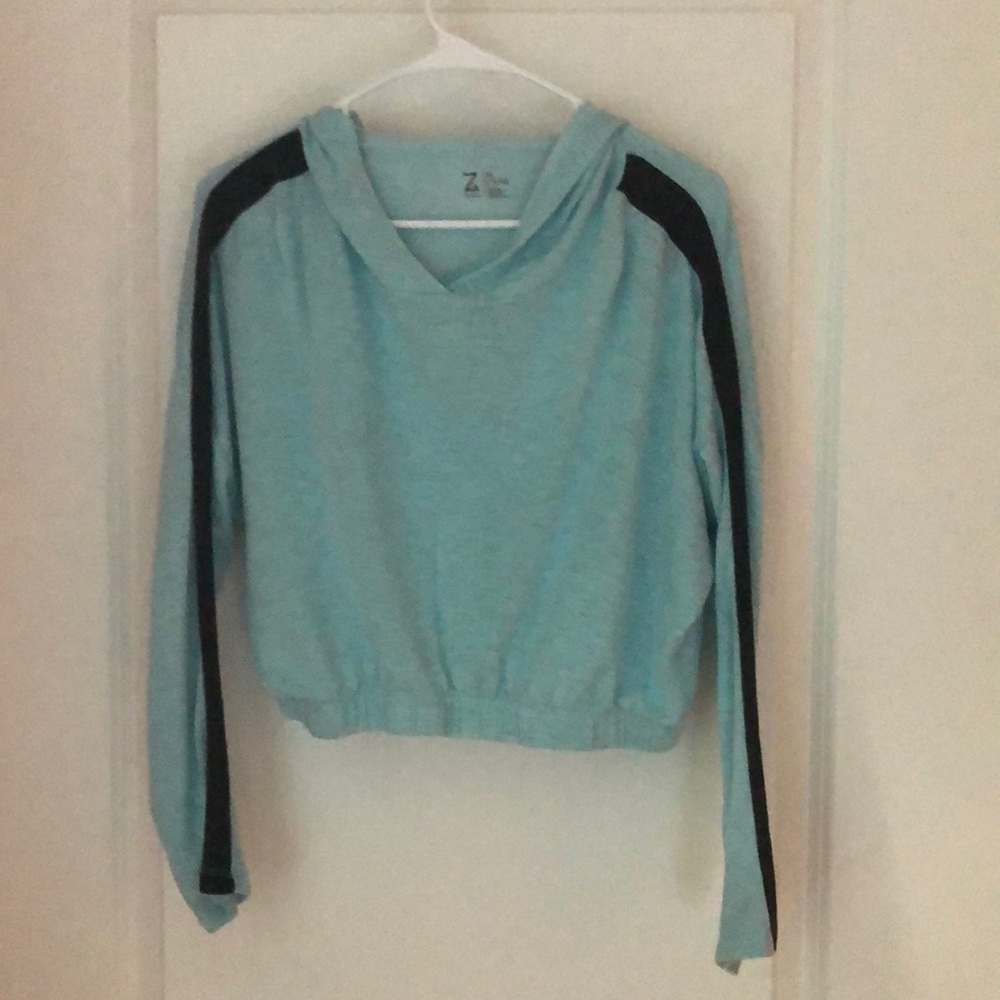 ZELLA cropped hoodie blue/black size youth 14/16